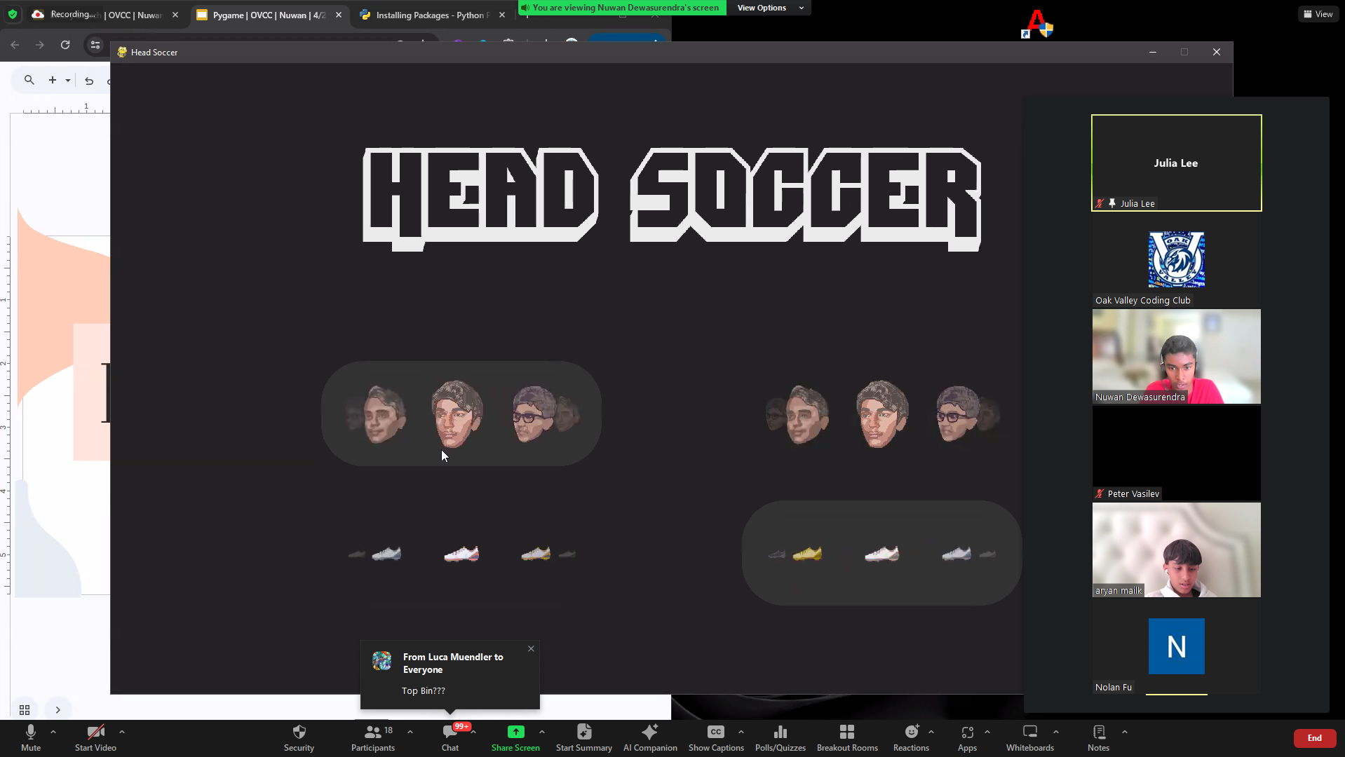 Head Soccer game screenshot